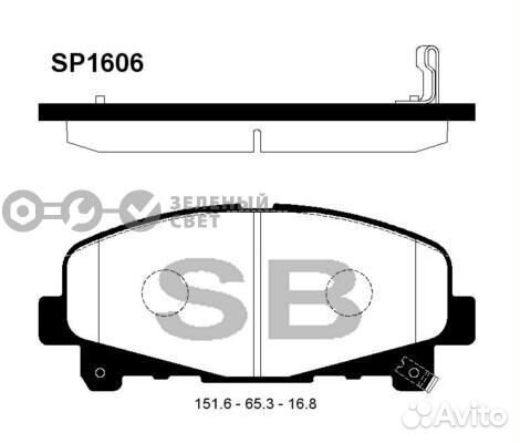 Sangsin brake SP1606 Колодки тормозные передние ho