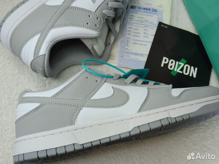 Кроссовки Nike Dunk Low SB Grey Fog Poizon