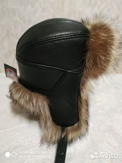 Шапка меховая детская с ушами натуральный мех