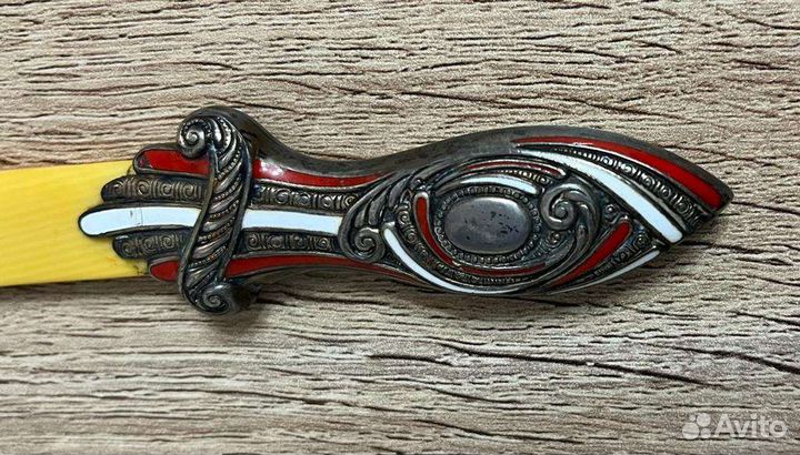 Старинный нож для бумаги (кость, серебро)