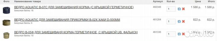 Ведро Aquatic для замешивания корма