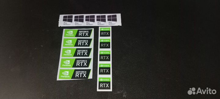 Наклейки Windows,Intel,AMD,Nvidia,Xeon,Asus,RTX