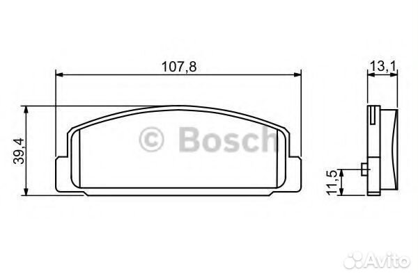 Комплект тормозных колодок 0986424817 bosch