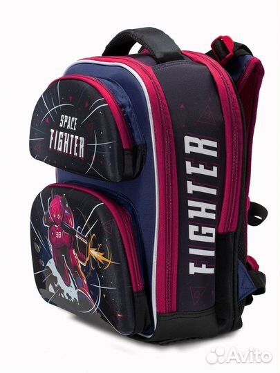 Рюкзак школьный ортопедический жесткий 38х29х18 см