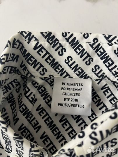 Рубашка vetements оригинал