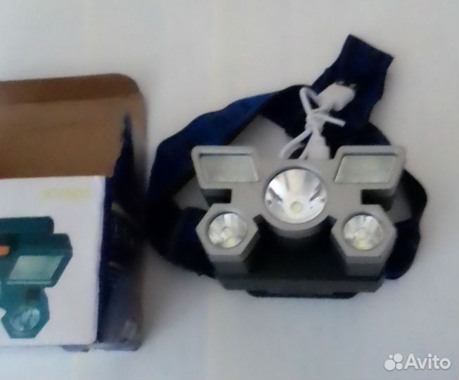 Новый налобный аккумуляторный фонарик