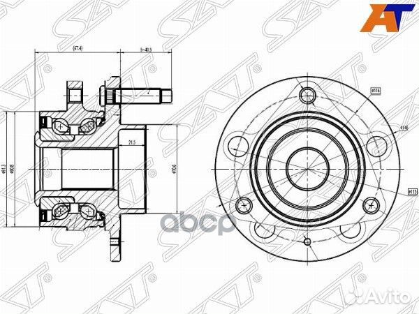 Ступичный узел перед chevrolet cruze/opel astra