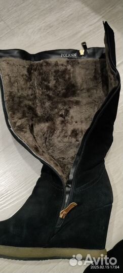 Сапоги женские натуральная замша и мех