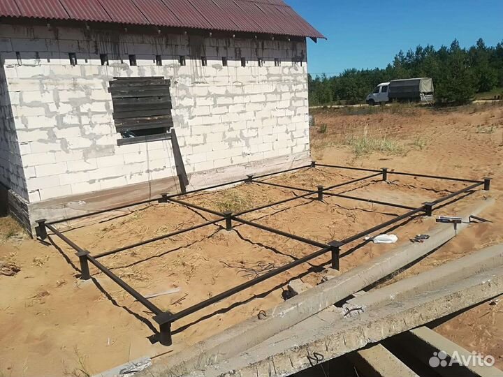 Фундамет из винтовых свай 6*6