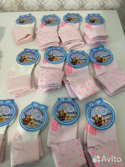 Новые носки для девочек на 4-6 мес