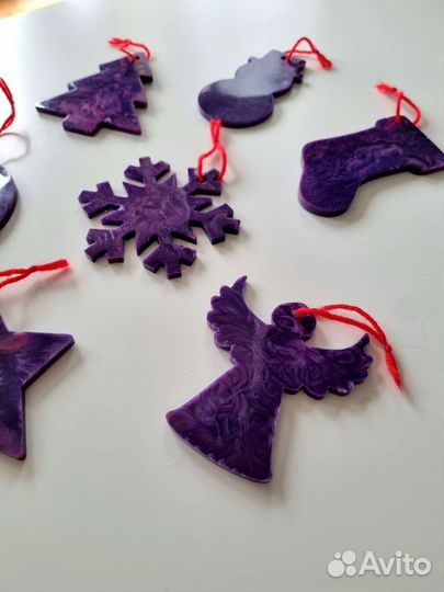 Ёлочные игрушки из эпоксидной смолы