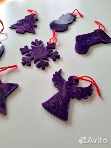 Ёлочные игрушки из эпоксидной смолы