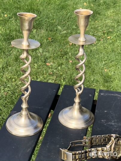 Подсвечник винтаж, латунь