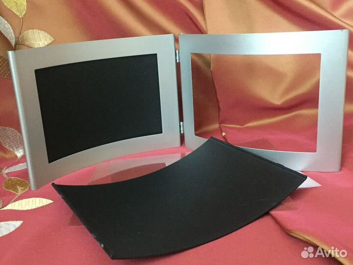 Фоторамка двойная металл пластик