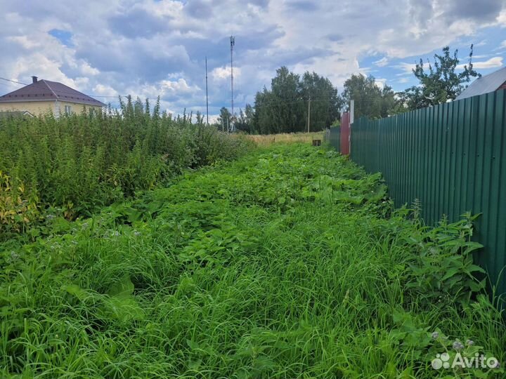 Покос травы триммером