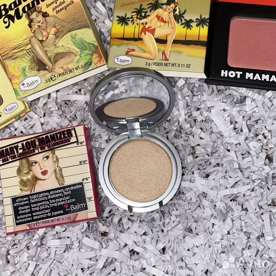 The balm бронзер,румяна,хайлайтер,тушь для ресниц