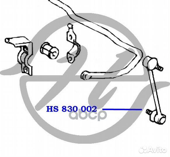 Тяга стабилизатора задней подвески HS830002 Hanse