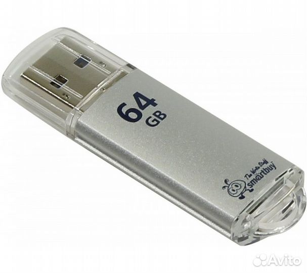 Флеш-накопитель Smartbuy V-Cut USB 3.0 64GB, сереб