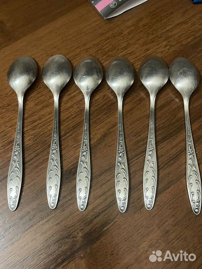 Набор чайных ложек мельхиор СССР 6шт