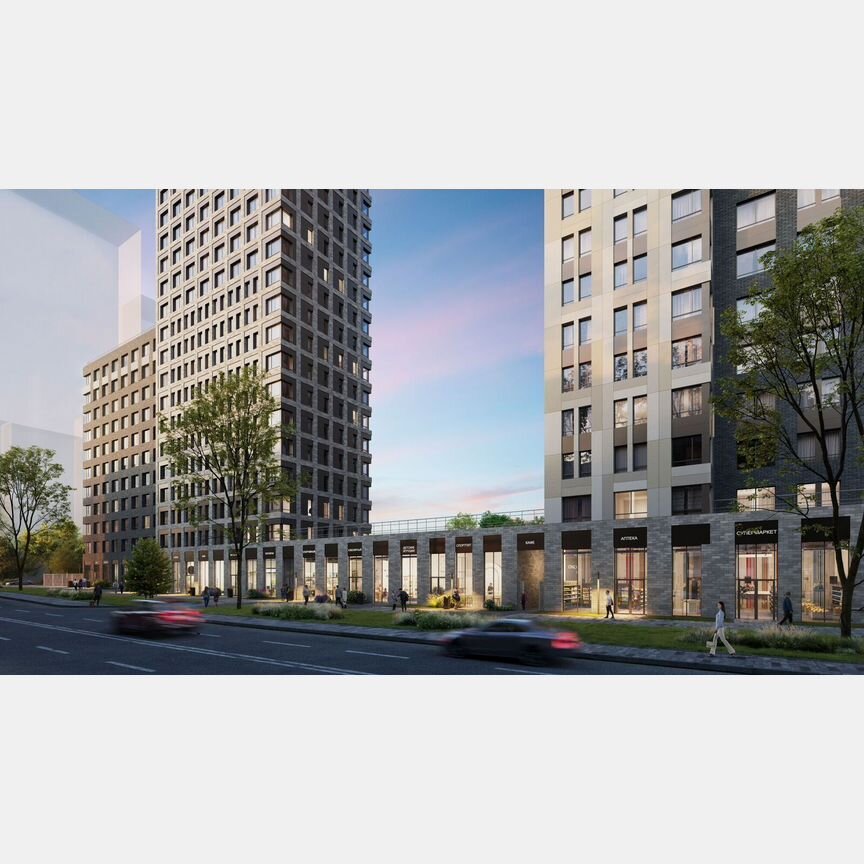 2-к. квартира, 61,8 м², 22/40 эт.