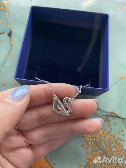 Swarovski колье лебедь, кулон iconic swan оригинал