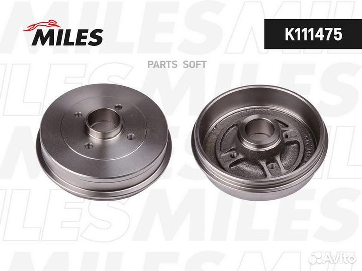 Miles K111475 Барабан тормозной renault logan/clio