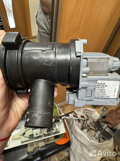 Двигатель и насос стиральной машины bosh