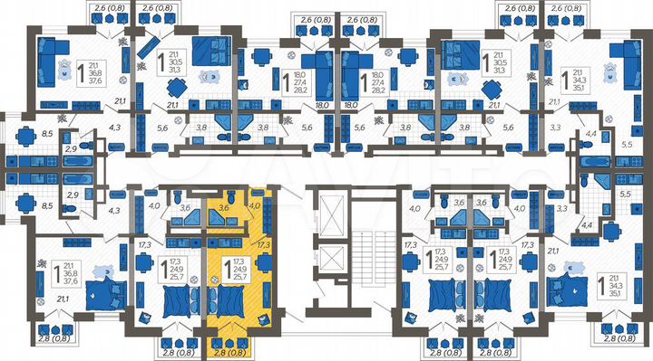 Квартира-студия, 25,7 м², 12/12 эт.