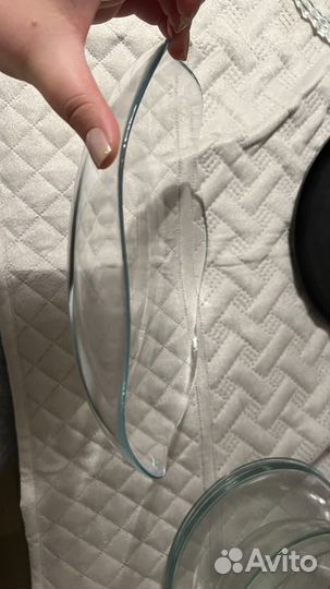 Блюдо сервировочное стекло и тортовница