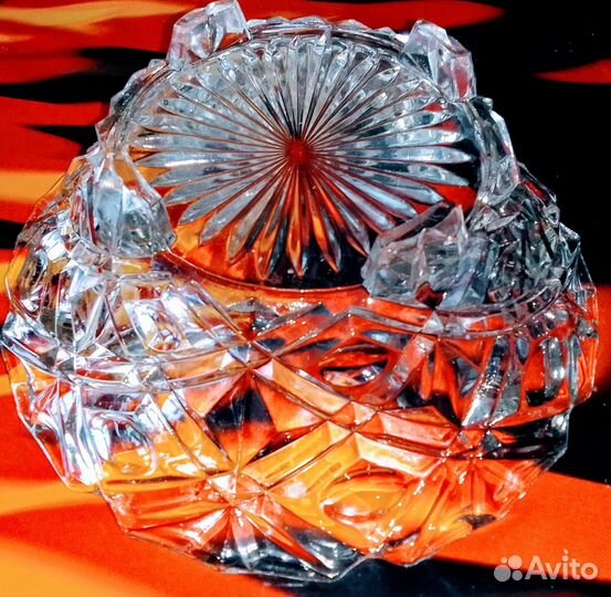 Ваза-фруктовница и хрустальная пепельница СССР