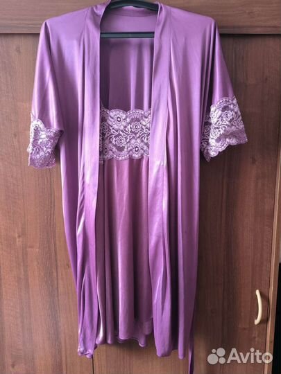 Платье сорочка + халатик 48