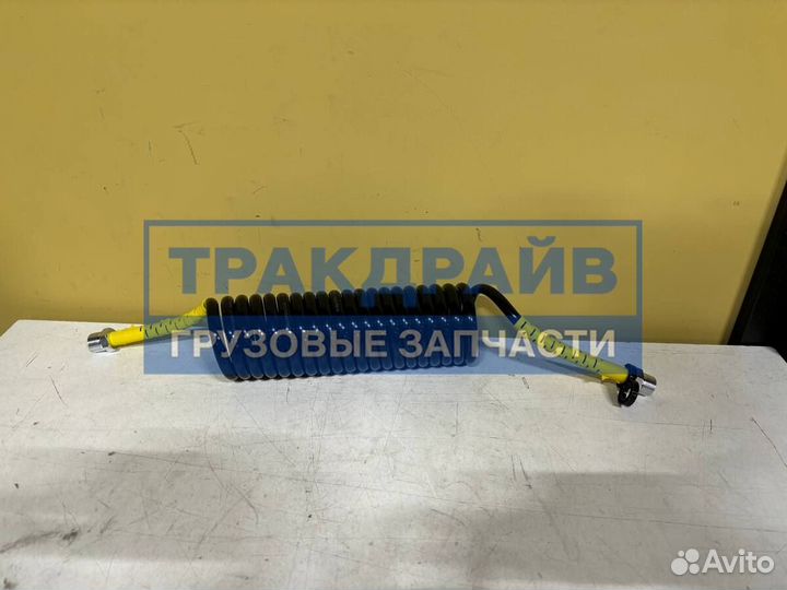 Шланг спиральный желтый, штуцеры M22x1.5 (2), L 4 м, 20 витков