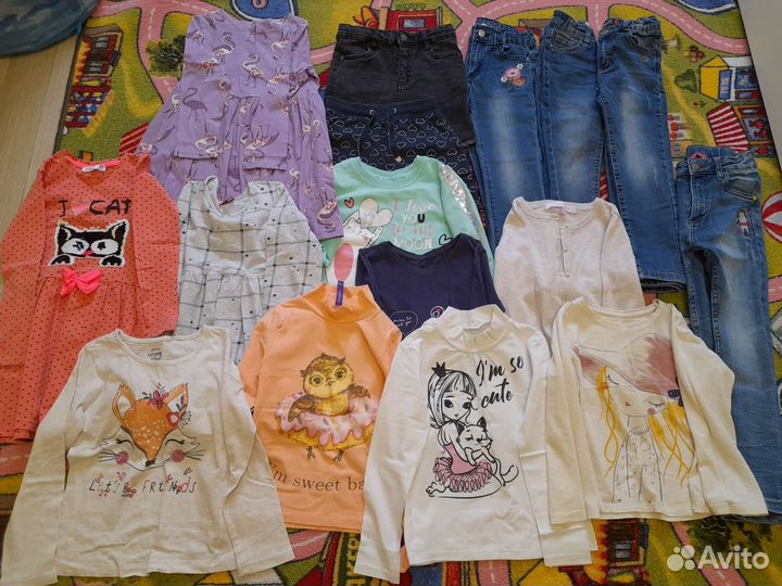 Вещи пакетом на девочку 110 116