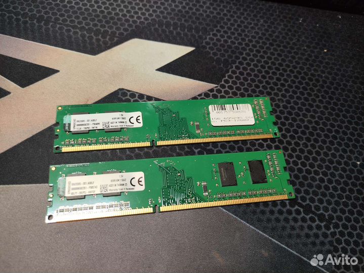 Оперативная память ddr3 2 плашки по 2 Гб