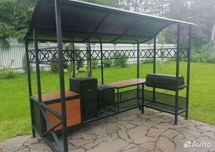 Мангал с печью