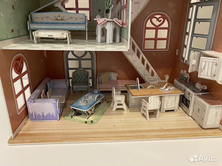 Домик кукольный бумажный