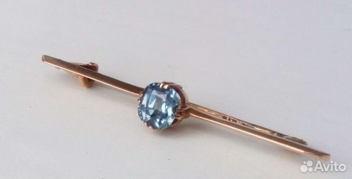 Брошь с александритом, золото 56 пробы