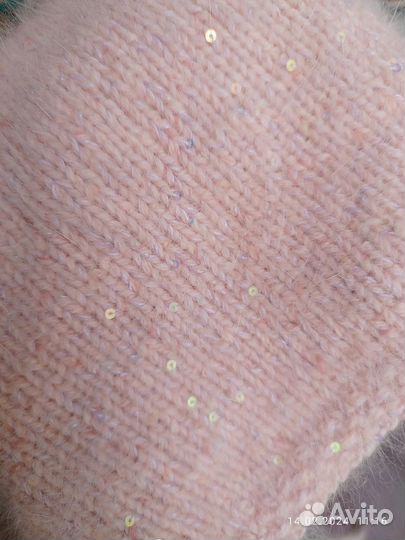 Шапочка детская из ангоры kitty cap