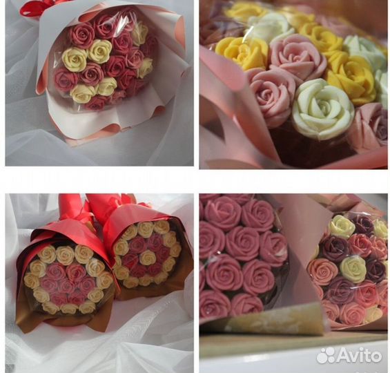 Букет роз,съедобные цветы,шоколадные розы