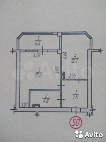 1-к. квартира, 50 м², 10/10 эт.