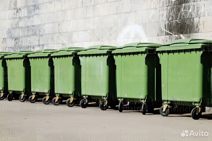 Пластиковый бак для мусора 770л Ч4649