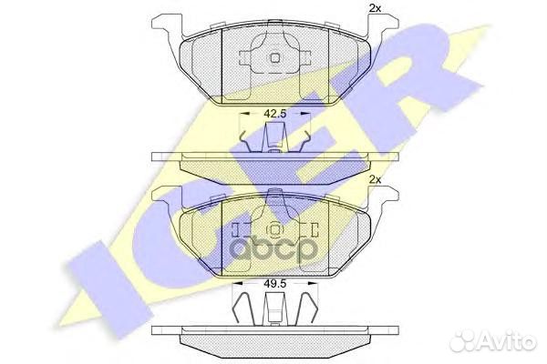 Колодки торм.дисковые 181338 Icer