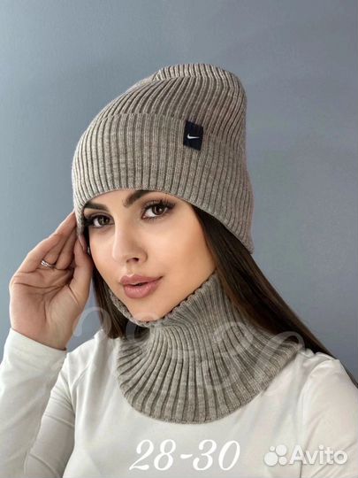 Шапка женская + снуд новая комплект