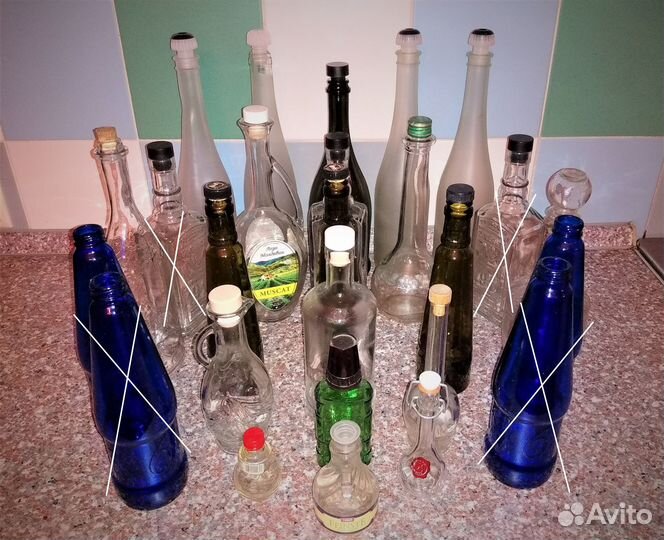 Бутылки, бутылочки, графин