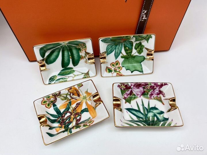 Набор пепельниц Hermes Cheval и Passifolia