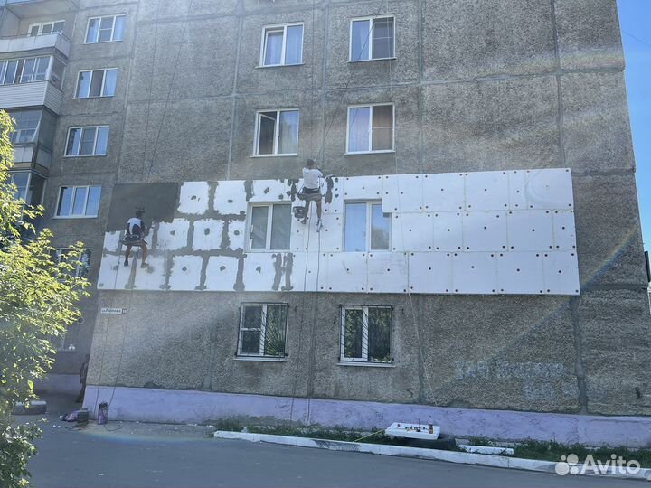 Утепление стен снаружи(ремонт меж панельных швов)