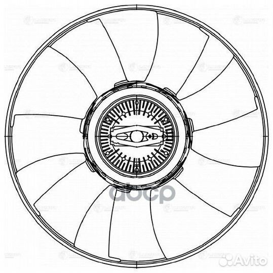 Муфта вязкост. в сборе с крыльч. для а/м
