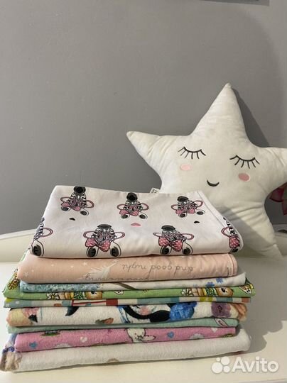 Пеленки байковые, тонкие, непромокаемые. Одеяло