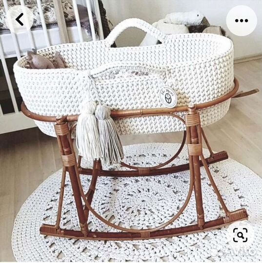 Вязание люльки, ковров, коробок для хранения