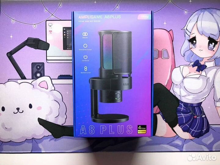 Микрофон Fifine Ampligame A8 plus чёрный